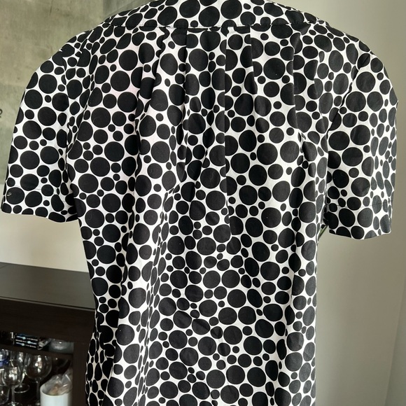 Black and white vintage polka dotted top XL - Picture 3 of 5